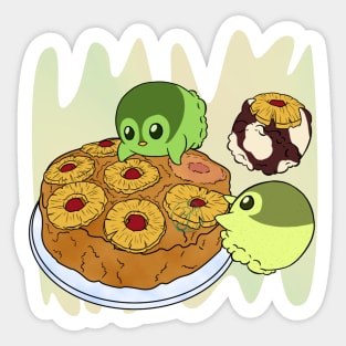 Penguinscoops - pineapple upsidedown cake Sticker